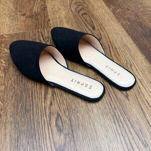 NIB Women's ESPRIT "Serendipity"‎ Pointy Slide Flats Black- Size 8